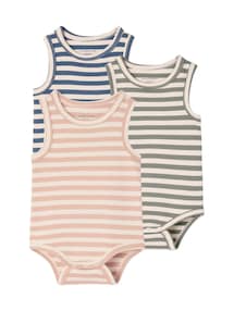 Baby Bodys 3er-Pack ärmellos Bio-Baumwolle