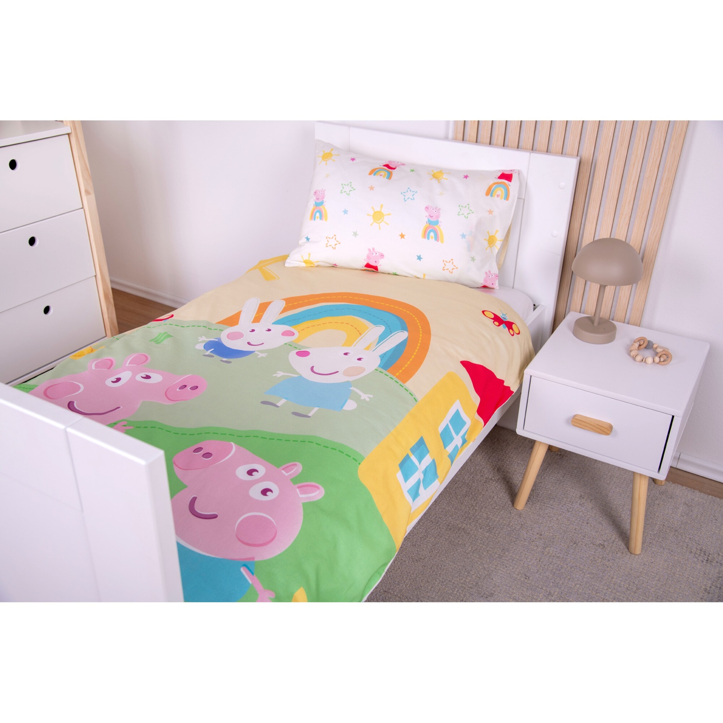 Baby Best Peppa Pig Renforcé Wende-Bettwäsche Peppa Pig 40x60 / 100x135 cm