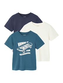 3er-Pack Jungen T-Shirts mit Rundhals Basic