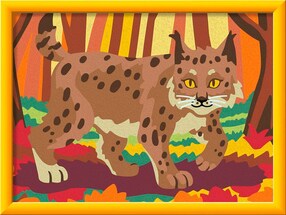 Luchs im Herbstwald