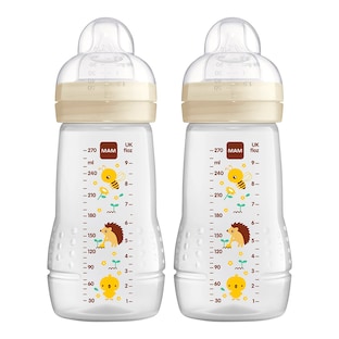 2er-Pack Babyflaschen Easy Active, Weithals, 270 ml, ab 0M