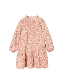 Musselin-Kleid Mädchen, bestickter Ausschnitt