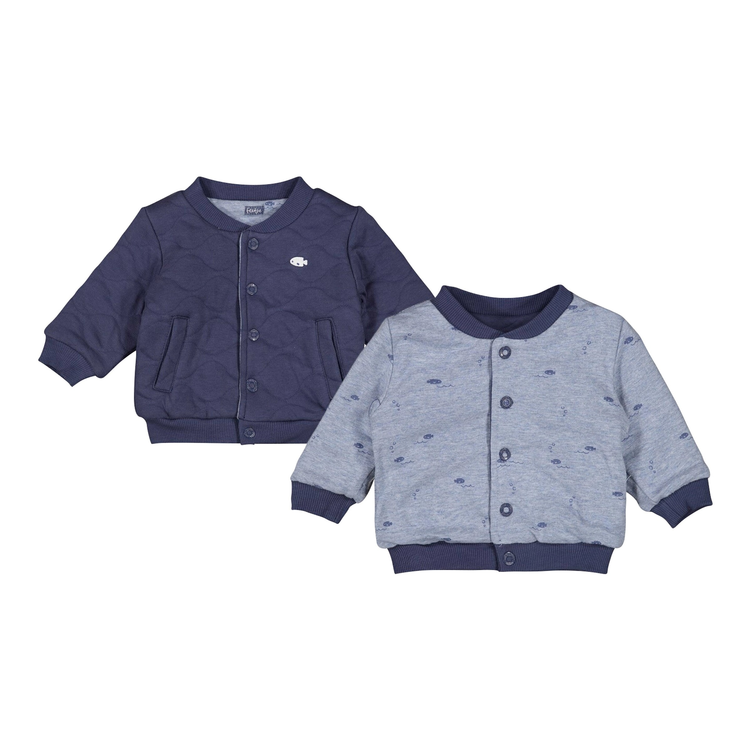 Feetje Wende-Collegejacke Fische gequiltet