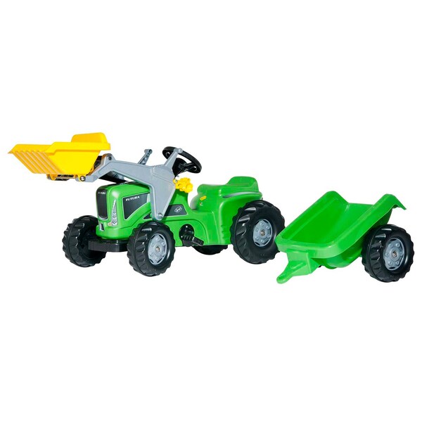 Rolly Toys® - Trettraktor rollyKiddy Futura mit Frontlader und Anhänger
