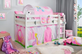 Hochbett "Prinzessin Liora" inkl. Zubehör Kiefer weiß