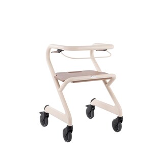 Wohnraumrollator mit Handbremse Ivory White