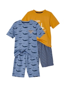 2er-Pack kurze Jungen Schlafanzüge, Wale BASIC