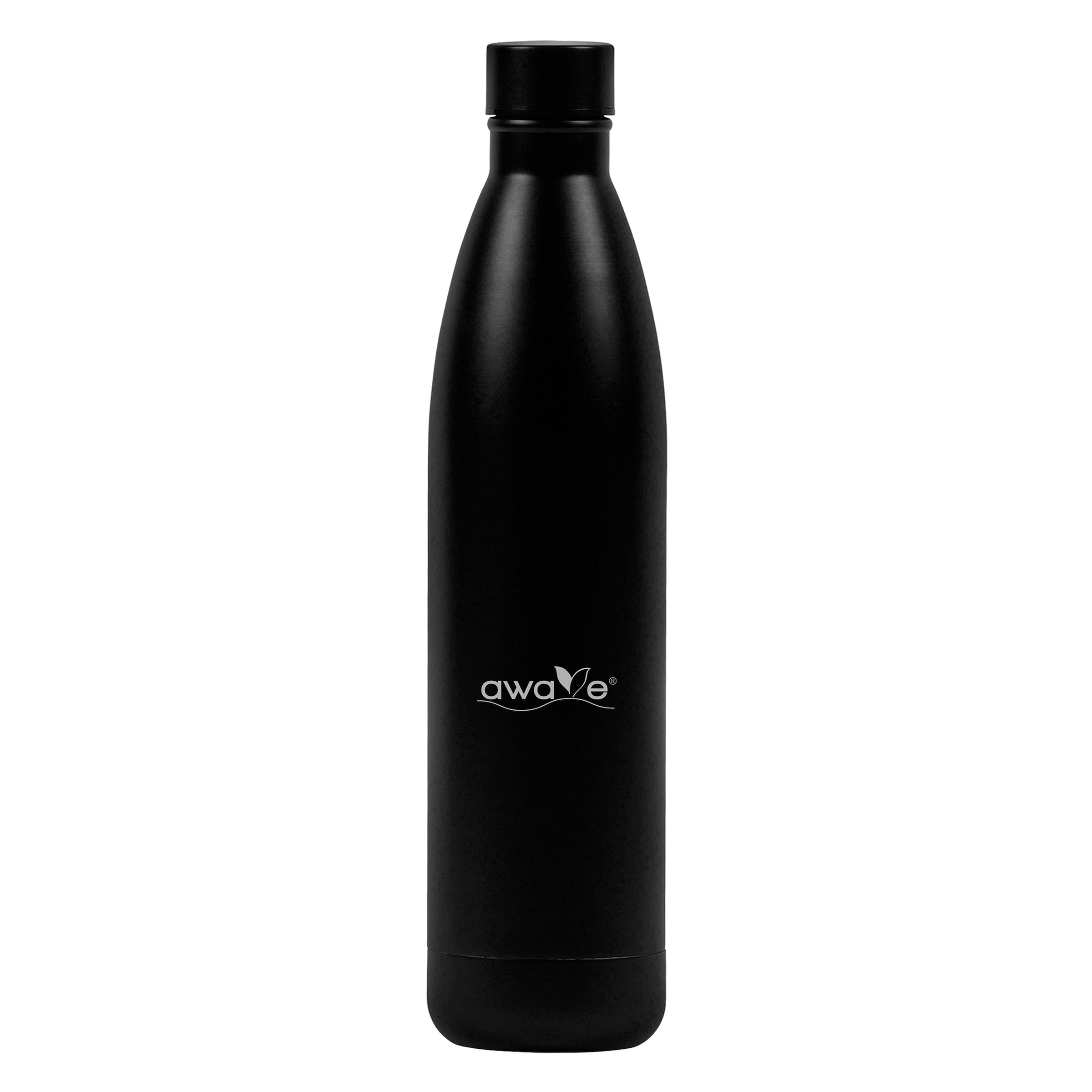 AWAVE Thermo Trinkflasche 750 ml Edelstahl | Schwarz matt