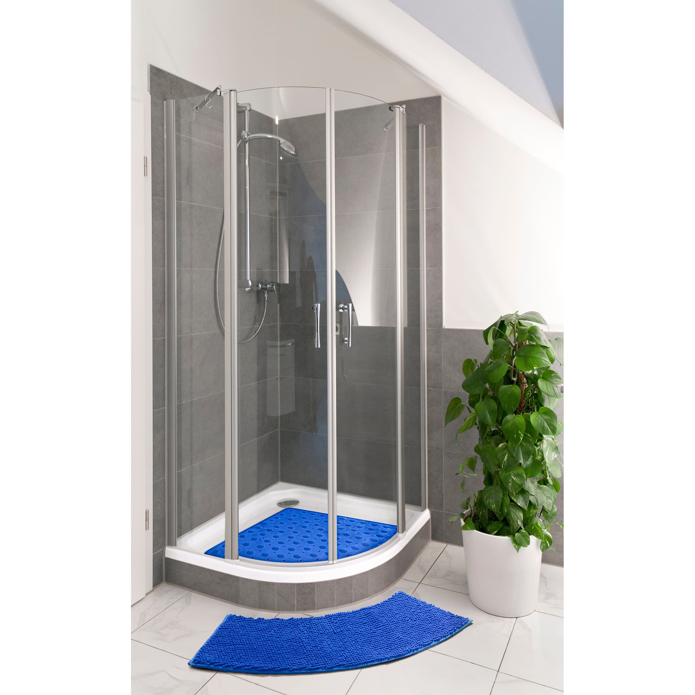 Super-Soft-Badematte „halbrund“