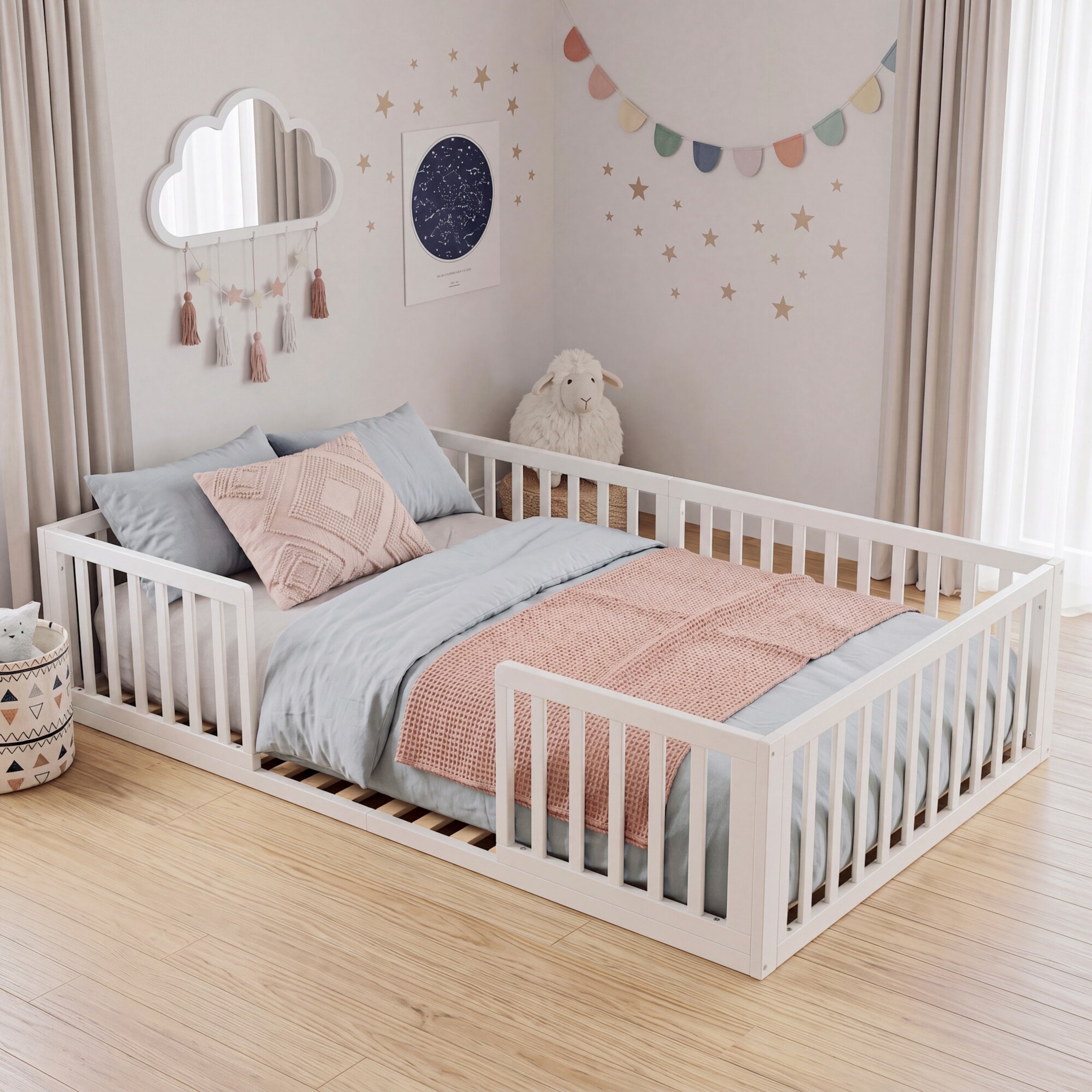 Roba Montessori-Bodenbett 90 x 200 cm