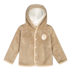 Veste peluche à capuche