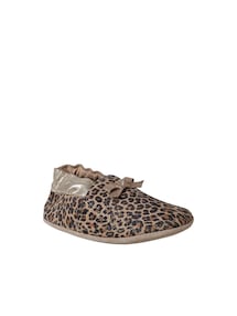 Baby Leder-Krabbelschuhe / Hausschuhe mit Schleife, Geschenkbox