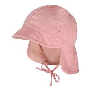 Bonnet-casquette en mousseline avec protège-nuque