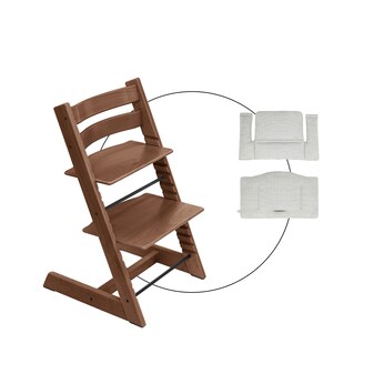 Bundle Treppenhochstuhl inkl. Sitzkissen Classic Nordic Grey