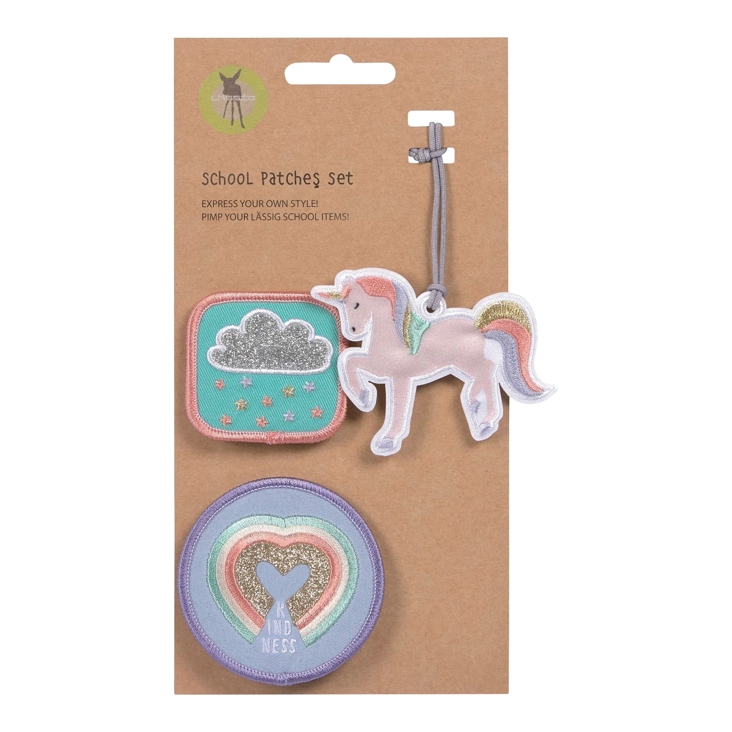 Lässig Anhänger & Patches für Schul Set Unique
