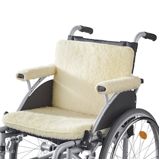 Rollstuhlauflage-Set, 3-teilig, Schurwolle
