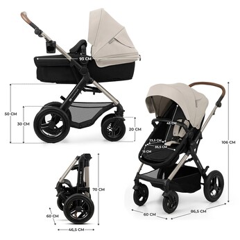 Kombikinderwagen MOOV 2 Air Trio-Set inkl. Babyschale MINK PRO