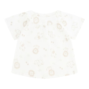 T-shirt en mousseline manches à ailettes safari