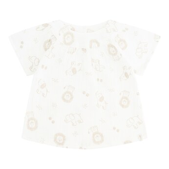 T-shirt en mousseline manches à ailettes safari
