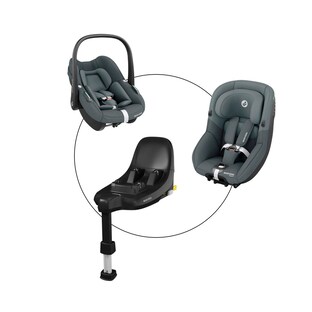 Babyschale Pebble S inkl. Kindersitz Pearl S und Isofix-Basis FamilyFix S