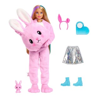 Barbie Puppe Cutie Reveal mit Hasen-Plüschkostüm