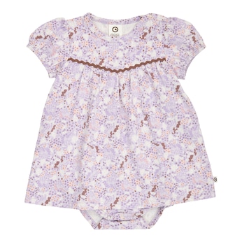 Robe-body manches courtes manches bouffantes licornes fleurs