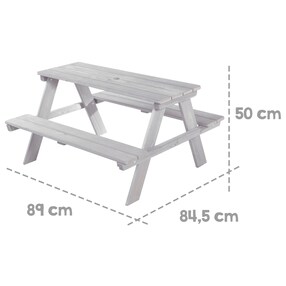 Kindersitzgarnitur Outdoor + in grau mit Bankkissen Little Stars 