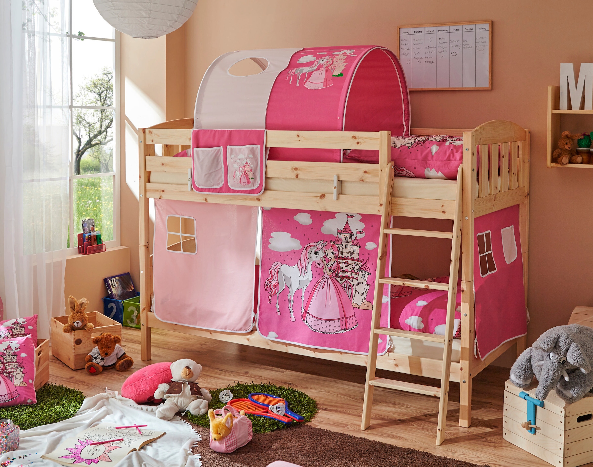 Ticaa Etagenbett Erni Country-V Kiefer Natur Motiv
