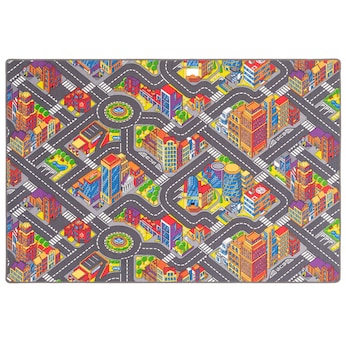 Kinder Spiel Teppich Straßenteppich 3D Big City