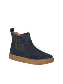 Mädchen Leder-Boots mit Reißverschluss und Dehneinsatz