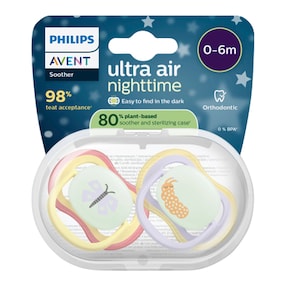 2er-Pack Schnuller ultra air Nighttime, 0-6M