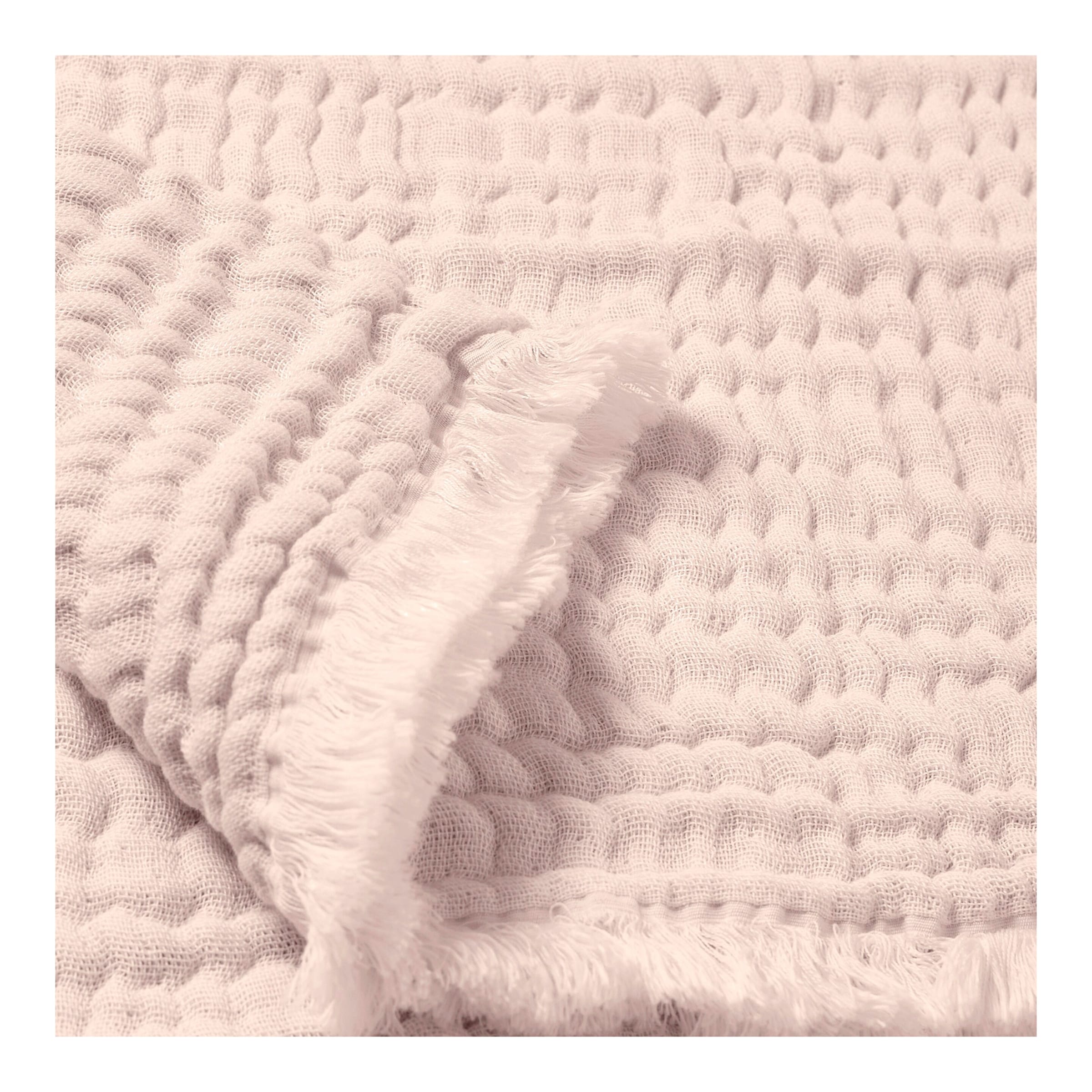 Nordic Coast Company Babydecke Musselin Fransen 80x80cm