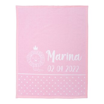 Babydecke Unicade mit Namen 75x100 cm