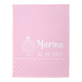 Babydecke Unicade mit Namen 75x100 cm