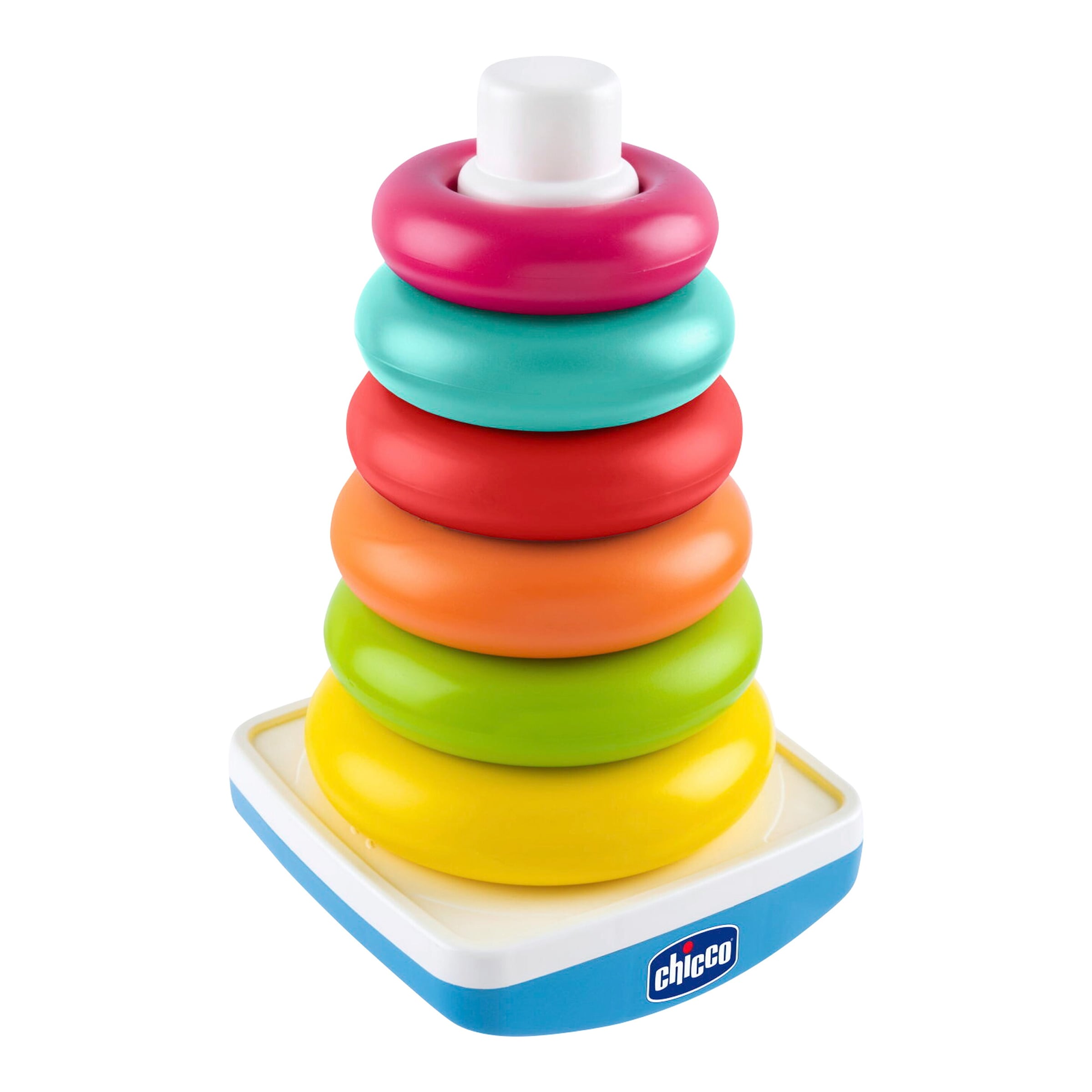 Chicco Turm Der Ringe Baby-Stapelring & Ringpyramide, Steckturm, Spiel Mit Schwingendem Unterteil Und 6 Stapelbaren Ringen, Kinderspielzeug, Babyspielzeug, Kleine Geschenke Für Kinder, Stapelturm, 9-36 Monate - Image 3