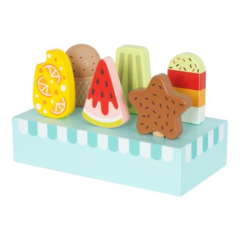 Eis im Ständer aus Holz