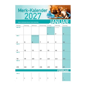 Calendrier pense-bête 2027
