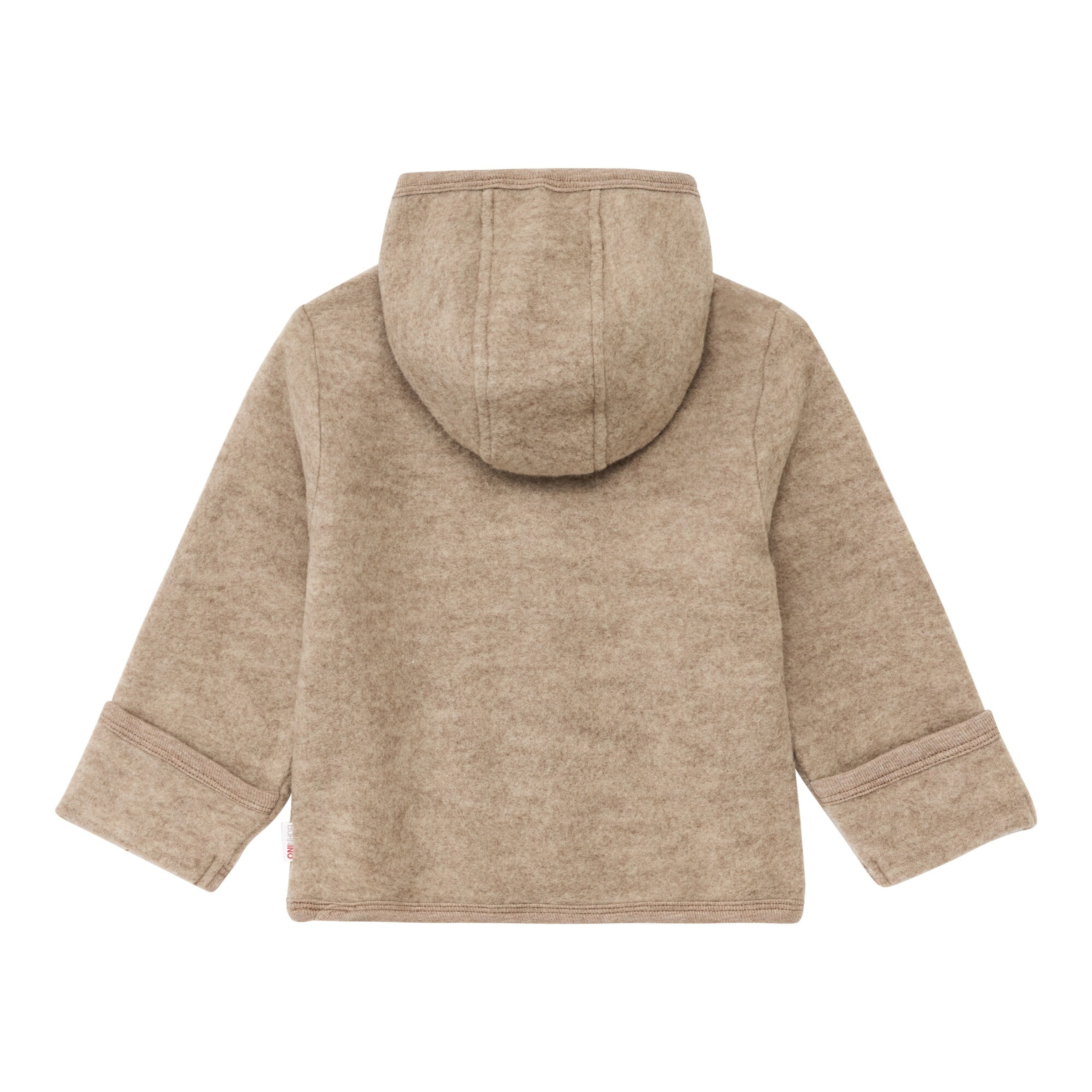 Bornino Wollfleece-Jacke mit Klappbündchen aus Merinowolle