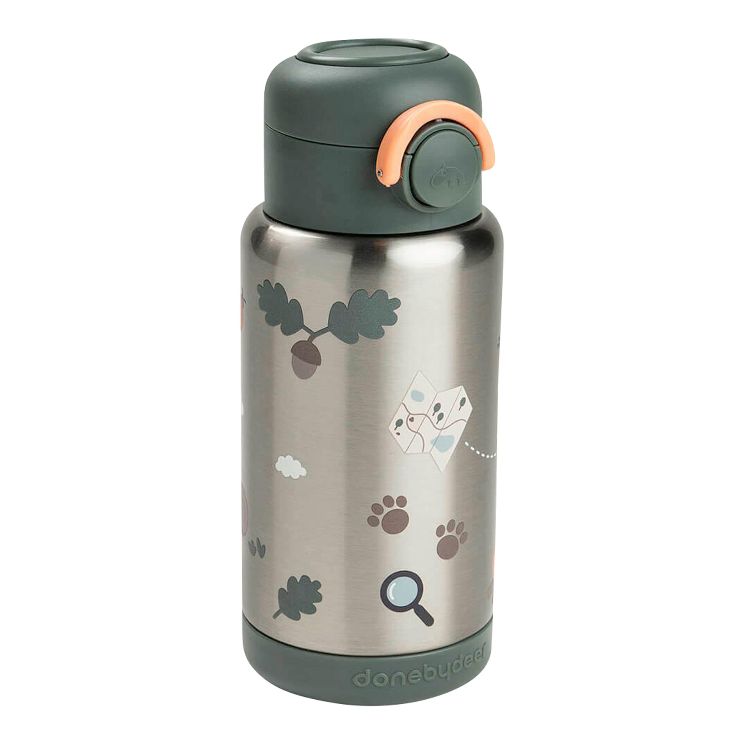 Done By Deer Thermoflasche mit Strohhalm, 340ml