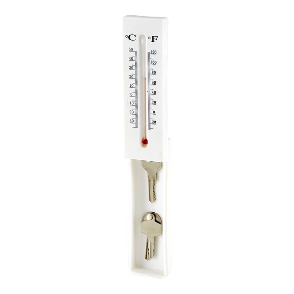 Esschert Design Thermometer Schlüsselversteck aus PP, Glas und Kerosin, 5,2  x 2,8 x 16