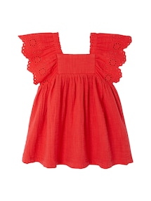 Baby Musselin-Kleid mit Volantärmeln