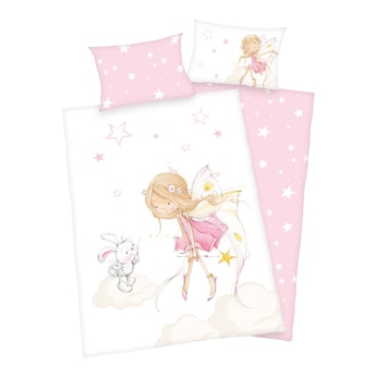 Parure de lit réversible coton renforcé Little Fairy 40x60/ 100/135cm