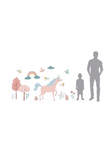 Kinderzimmer XL-Wandsticker Einhorn