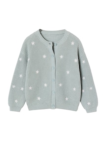 Mädchen Strickjacke mit kleinen Stickereien
