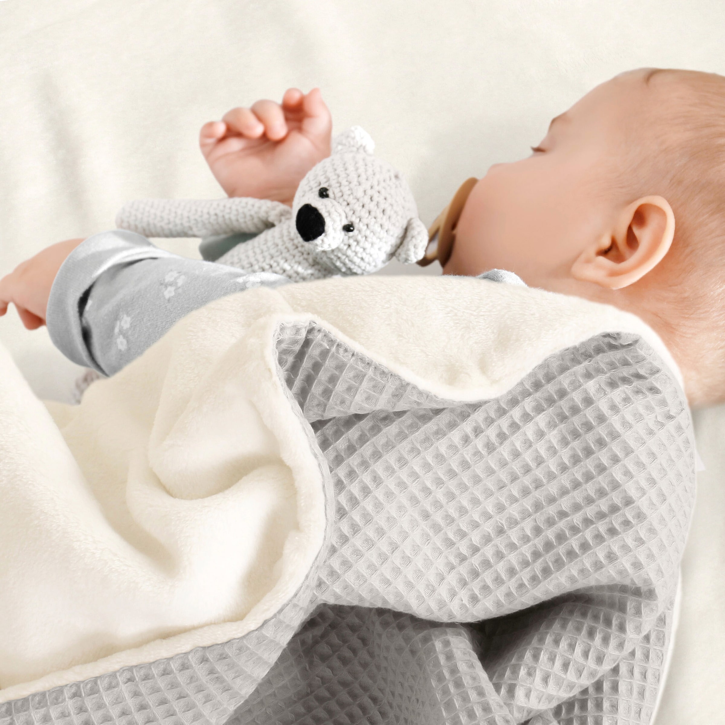 Kuscheldecke Waffelpiqué 75x100 cm