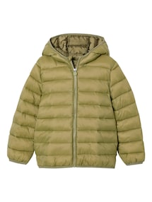 Jungen Steppjacke mit Kapuze und Recycling-Polyester, Übergangsjacke