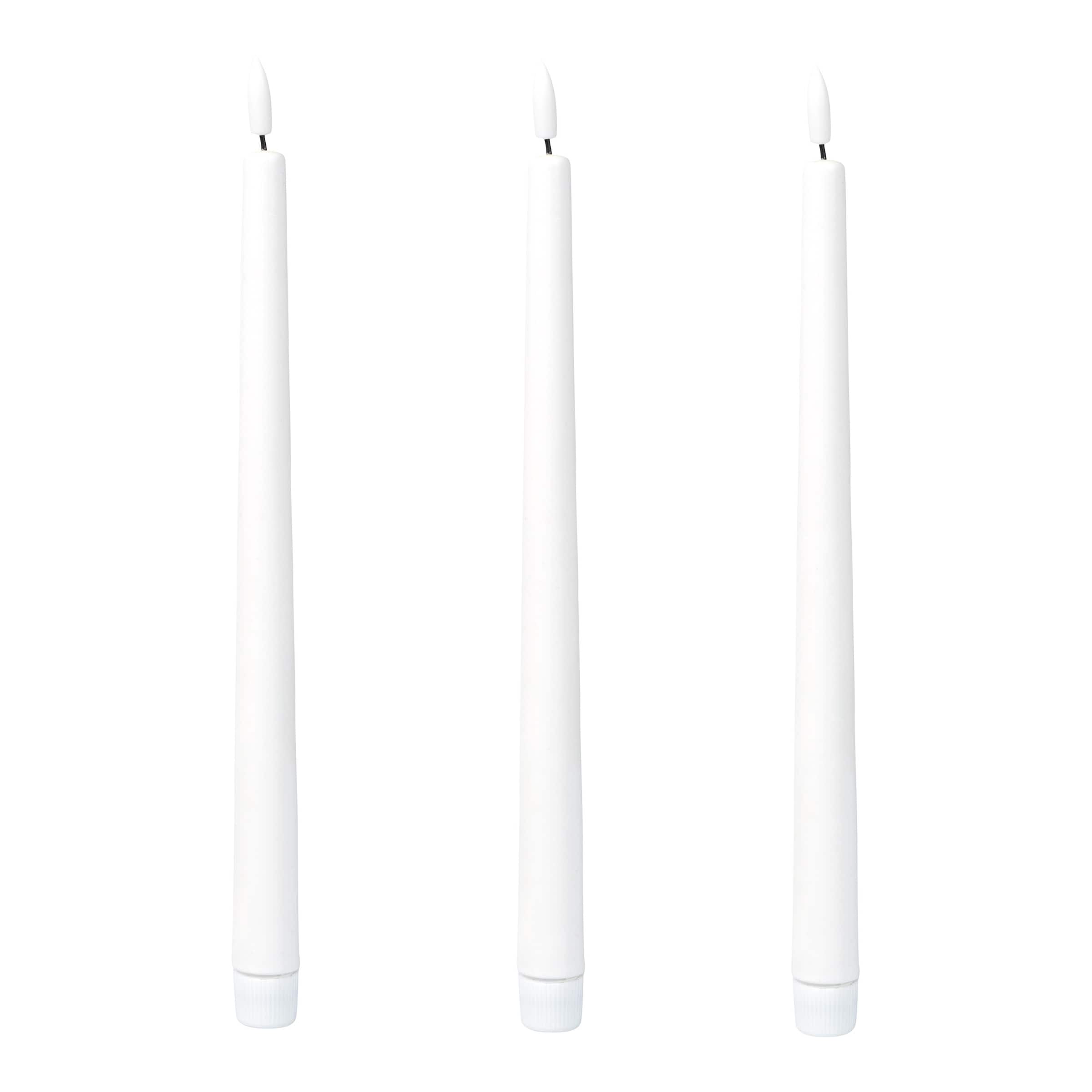 LED-Echtwachskerzen, 3 Stück