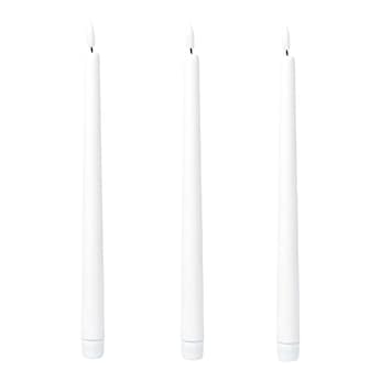 Ledkaarsen van echte was, 3 stuks