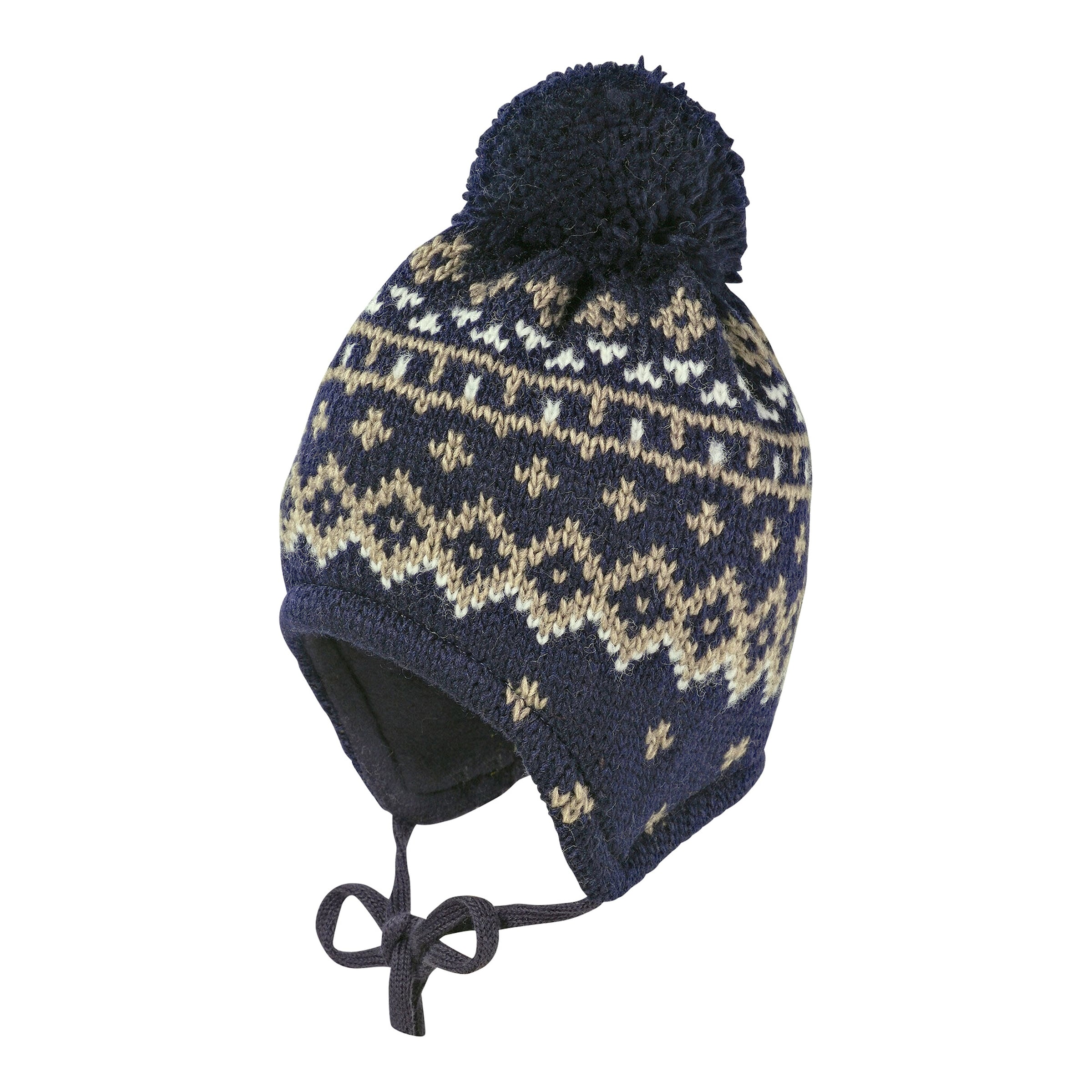 Maximo Norweger-Strickmütze Jacquard mit Bommel