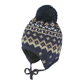 Norweger-Strickmütze Jacquard mit Bommel